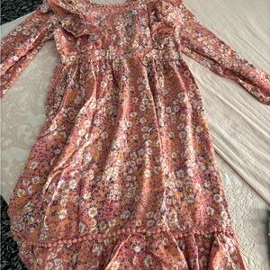 Jessica Simpson Floral Kids Dress‎ in Pink and Orange
